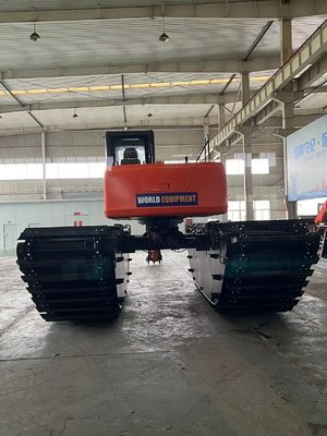 중국 최고 브랜드 사용되지 않은 양서식 발굴기 HK150SD 0.25 M3 강 청소 기계 장거리 붐