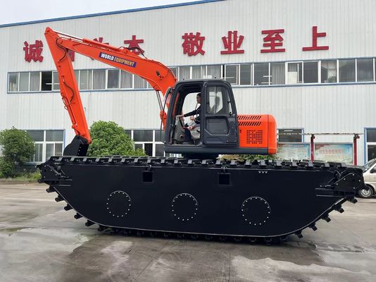 중국 최고 브랜드 사용되지 않은 양서식 발굴기 HK150SD 0.25 M3 강 청소 기계 장거리 붐