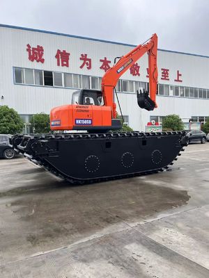 중국 최고 브랜드 사용되지 않은 양서식 발굴기 HK150SD 0.25 M3 강 청소 기계 장거리 붐