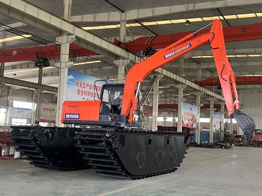 세계 양서식 발굴기 HK150SD 0.25에서 0.5 M3 강 청소 기계 장거리 붐